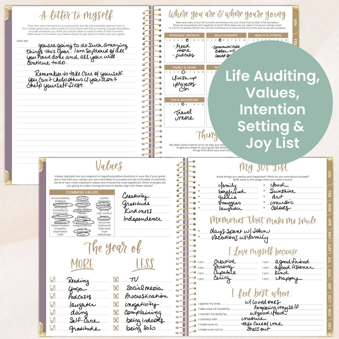 2026 Hard Cover Planner, 8.5" x 11", Linen, Purple