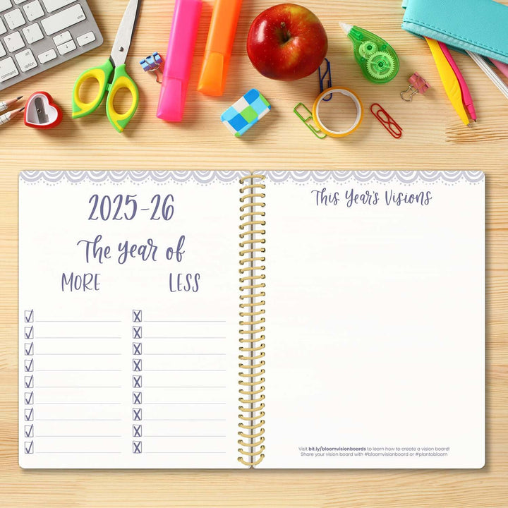 2025-26 Soft Cover Daisy Student Planner, 7" x 9", So Many Reasons to be Happy