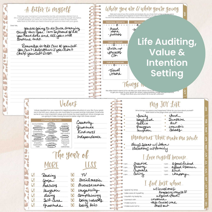 2026 Soft Cover Planner, 8.5" x 11", Tan Leopard