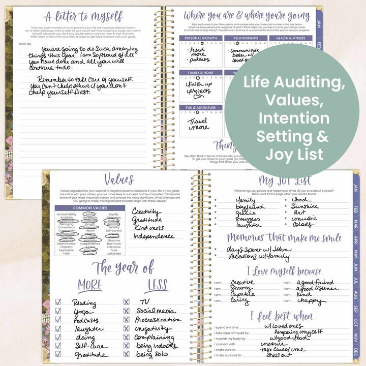 2026 Hard Cover Planner, 8.5" x 11", Wildflower Mountainside