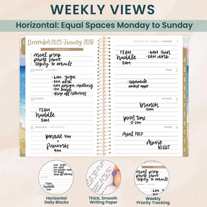 2026 Soft Cover Planner, 4" x 6", Coastal Calm