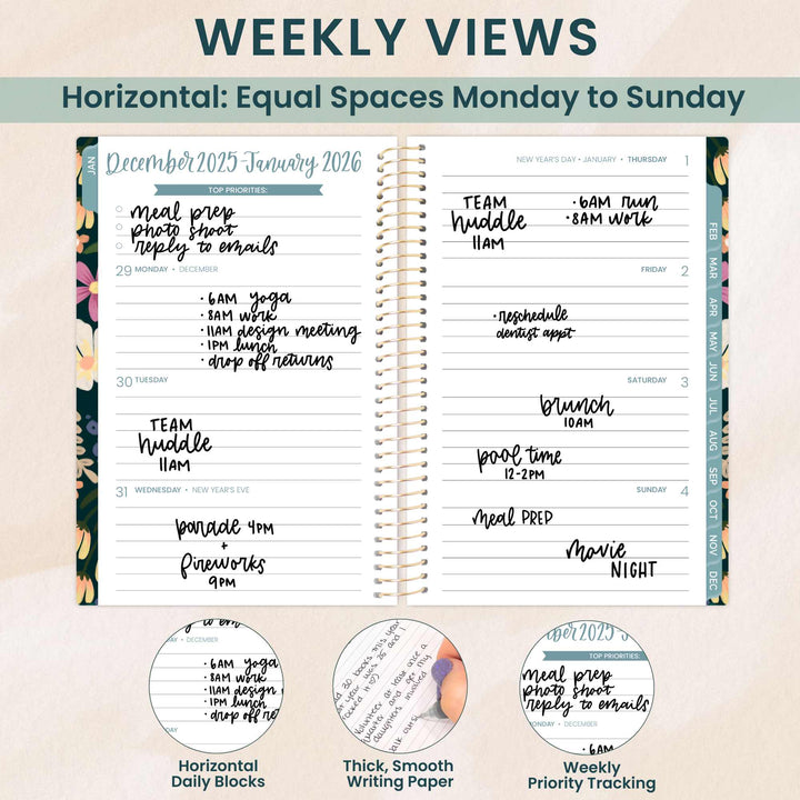 2026 Soft Cover Planner, 4" x 6", Blooming Wildly