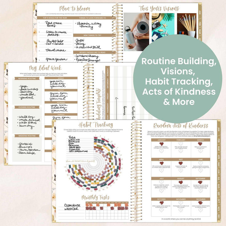 2026 Hard Cover Planner, 8.5" x 11", Butterfly Garden