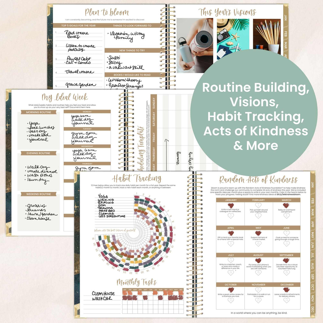 2026 Hard Cover Planner, 8.5" x 11", Celestial Skies