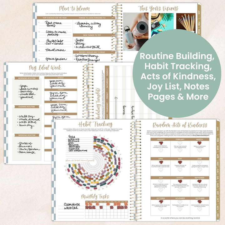 2026 Soft Cover Planner, 8.5" x 11", Checkered