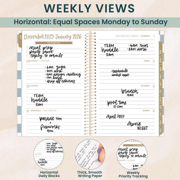 2026 Soft Cover Planner, 4" x 6", Checkered