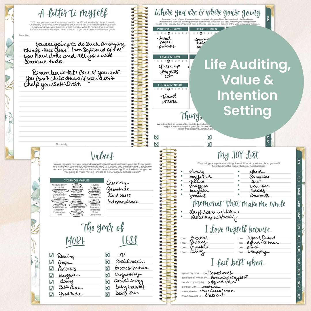 2026 Vision Planner, 7.5" x 9", Eucalyptus, White