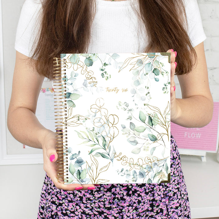 2026 Vision Planner, 7.5" x 9", Eucalyptus, White