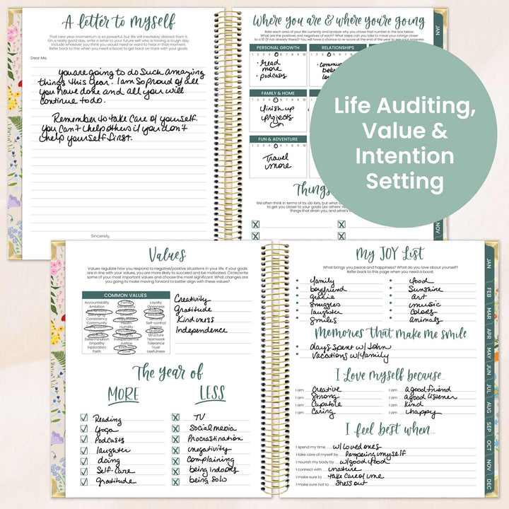 2026 Vision Planner, 7.5" x 9", Garden Party, Beige