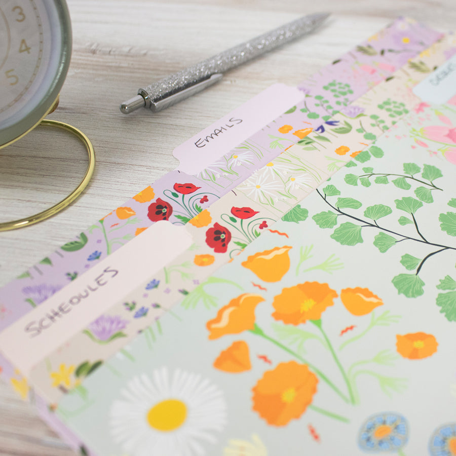 File Folder Set, 6 Pack, Garden Party