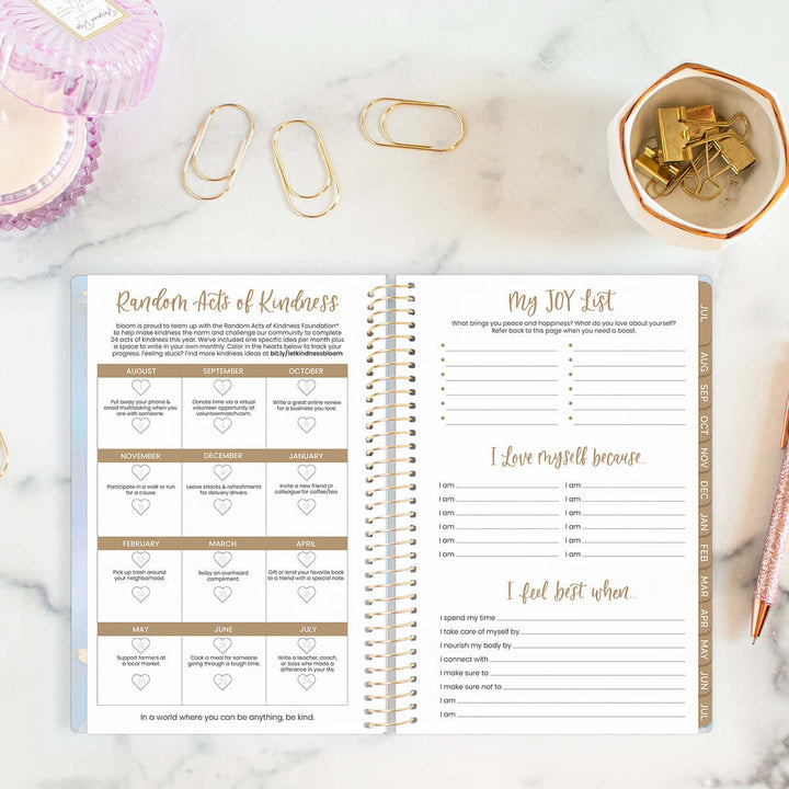2025-26 Soft Cover Planner, 5.5" x 8.25", Iridescent Opal