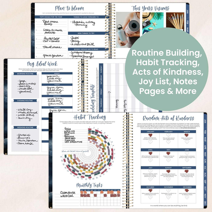 2026 Soft Cover Planner, 8.5" x 11", Midnight Sky