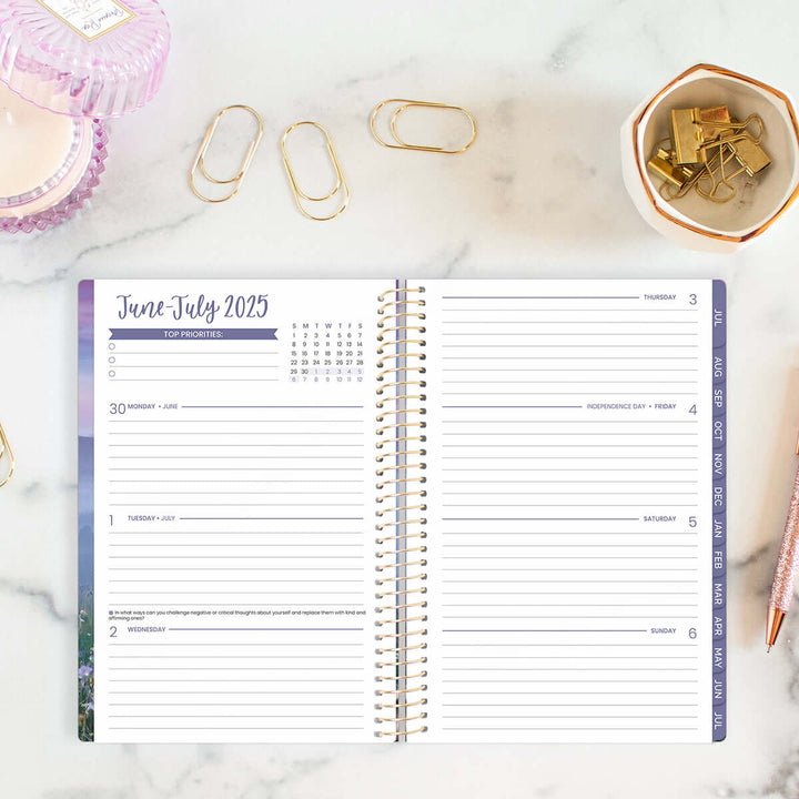 2025-26 Soft Cover Planner, 5.5" x 8.25", Mystical Mountains