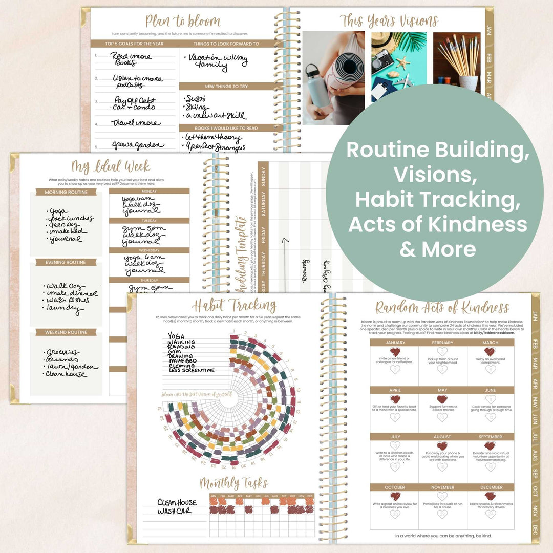 2026 Hard Cover Planner, 8.5" x 11", Ocean Oasis