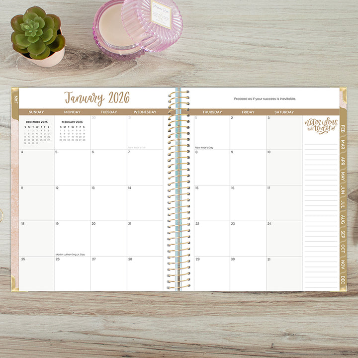 2026 Hard Cover Planner, 8.5" x 11", Ocean Oasis