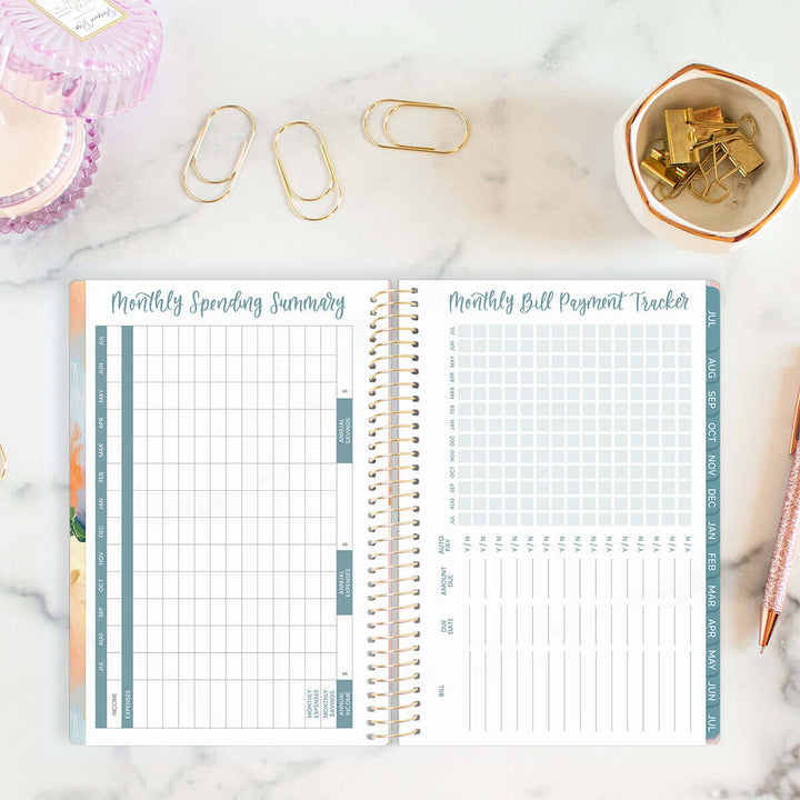 2025-26 Soft Cover Planner, 5.5" x 8.25", Painted Peonies