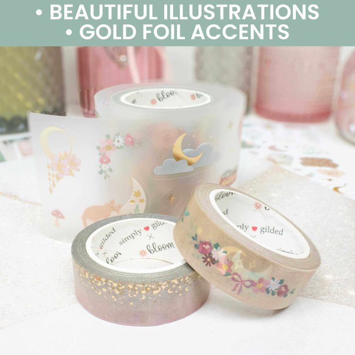 Washi & PET Tape Set, Boho Celestial - Simply Gilded x bloom