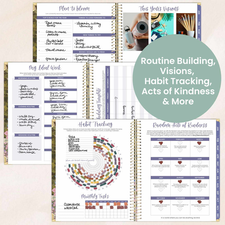 2026 Hard Cover Planner, 8.5" x 11", Wildflower Mountainside