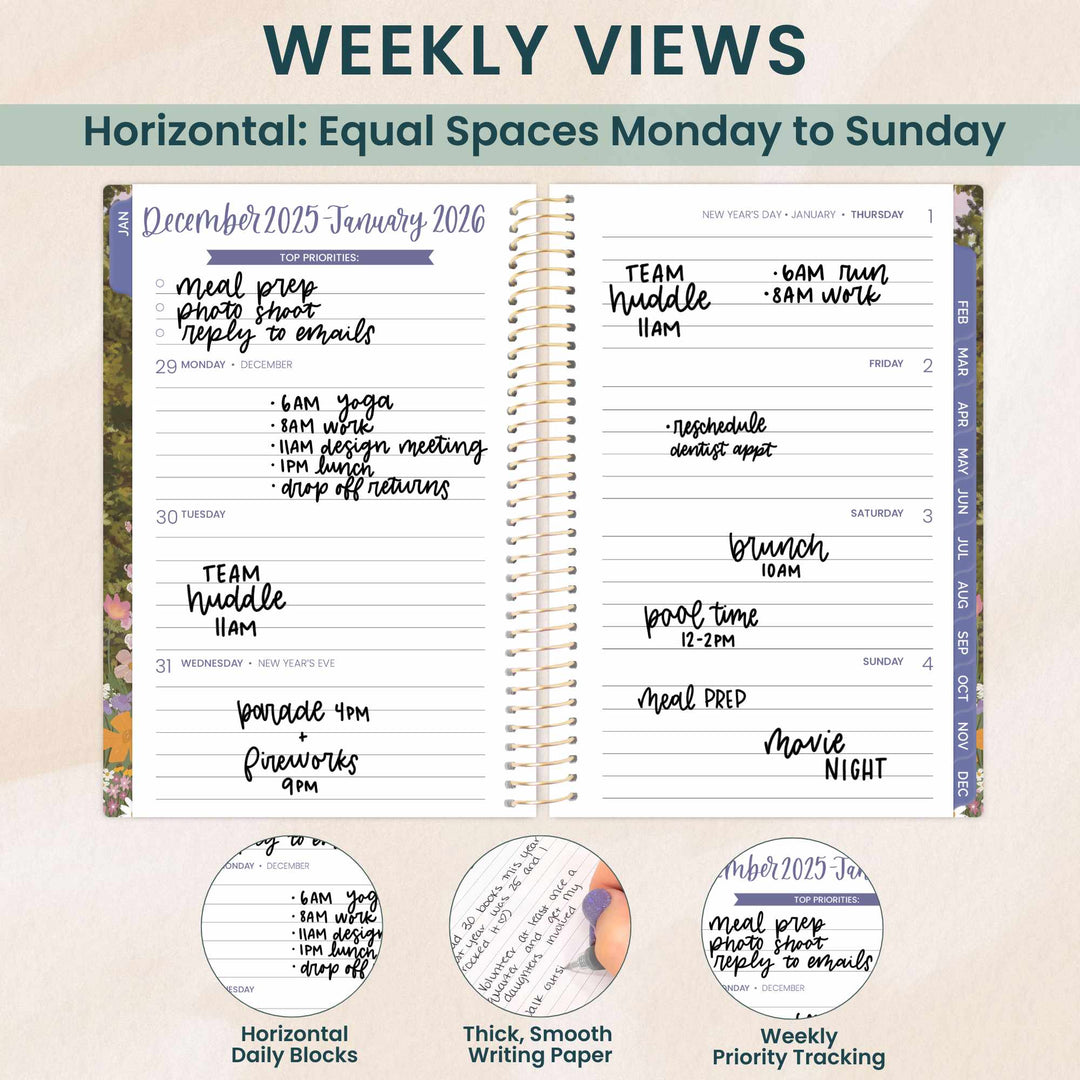 2026 Soft Cover Planner, 4" x 6", Wildflower Mountainside