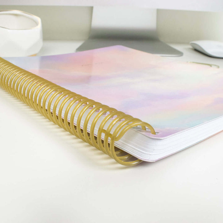 2025-26 Soft Cover Daisy Student Planner, 7" x 9", Cotton Candy Clouds