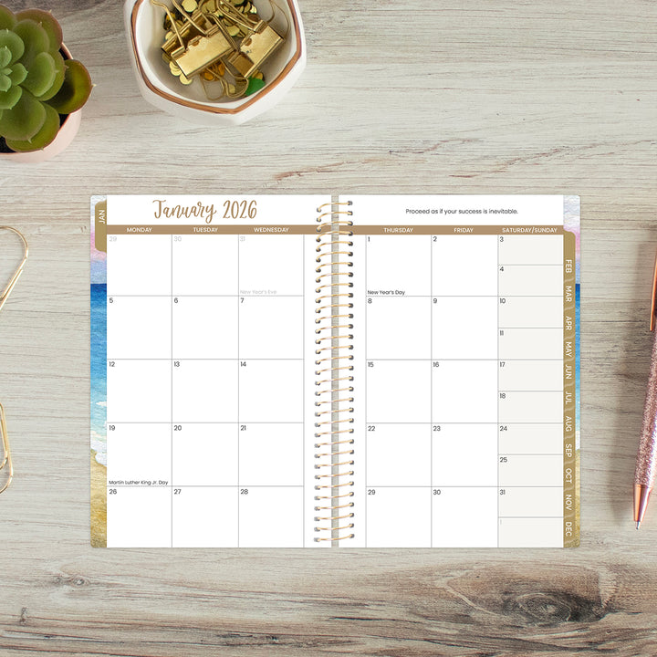 2026 Soft Cover Planner, 4" x 6", Coastal Calm