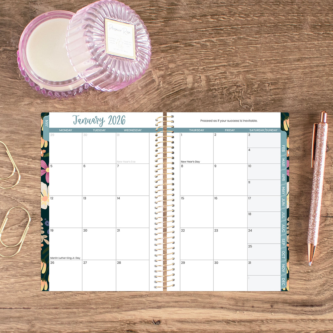 2026 Soft Cover Planner, 4" x 6", Blooming Wildly