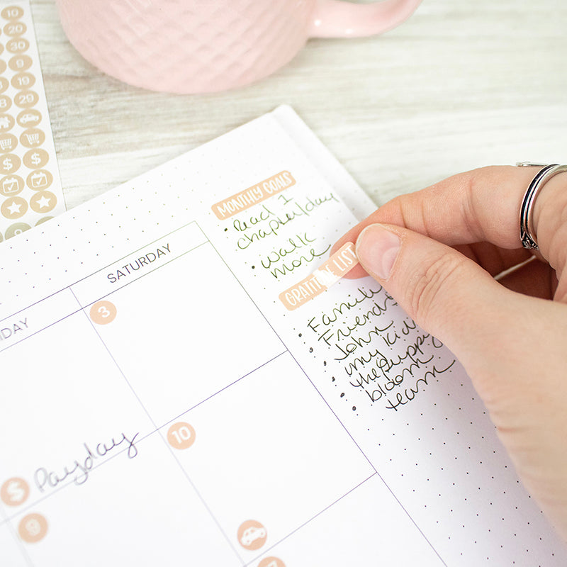 Planner Sticker Pack, Calendar Essentials, Aesthetic Boho