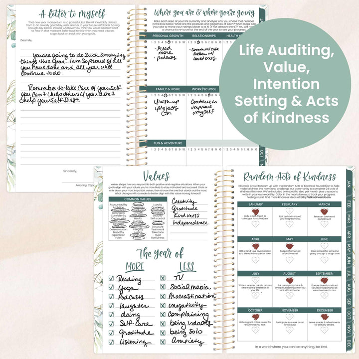 2026 Soft Cover Planner, 4" x 6", Eucalyptus, White