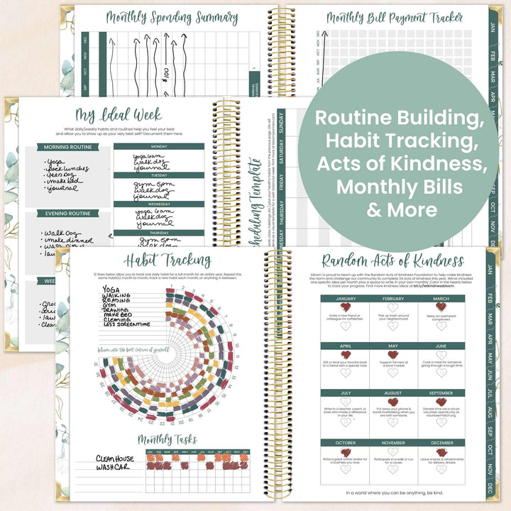 2026 Vision Planner, 7.5" x 9", Eucalyptus, White