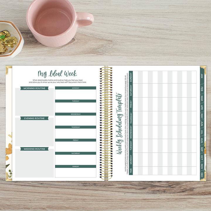 2026 Vision Planner, 7.5" x 9", Eucalyptus, White