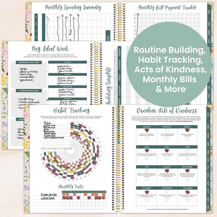 2026 Vision Planner, 7.5" x 9", Garden Party, Beige