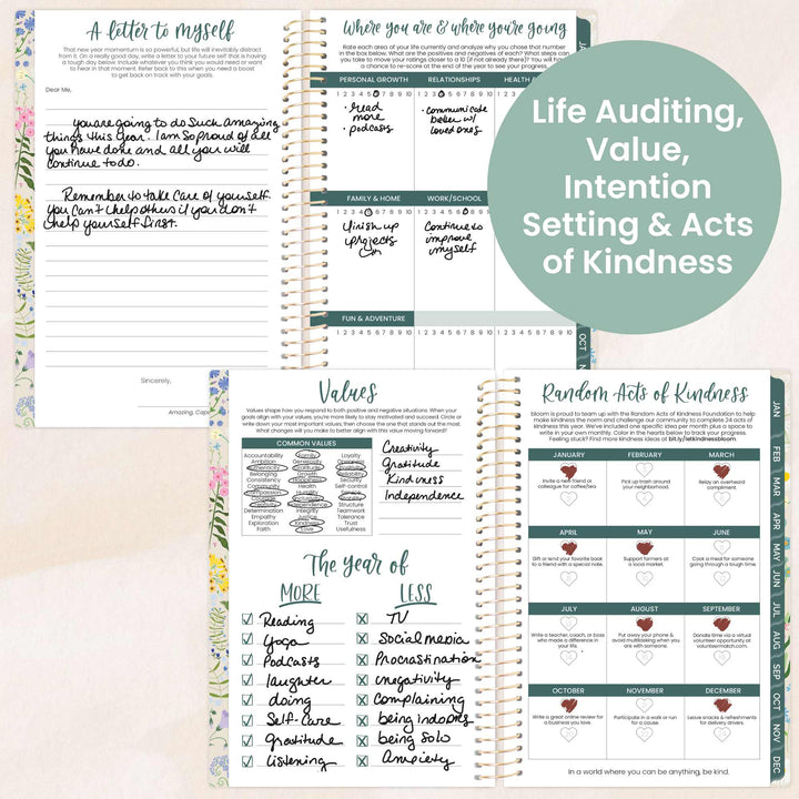 2026 Soft Cover Planner, 4" x 6", Garden Party, Beige