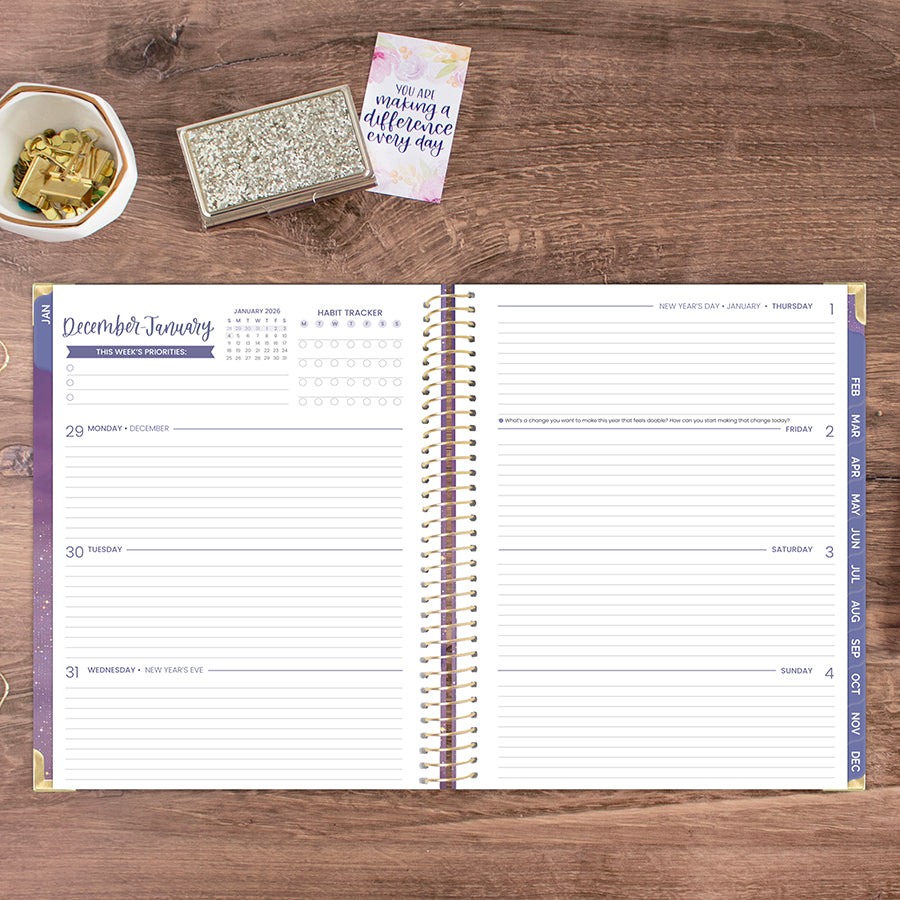 2026 Hard Cover Planner, 8.5" x 11", Good Things are Coming