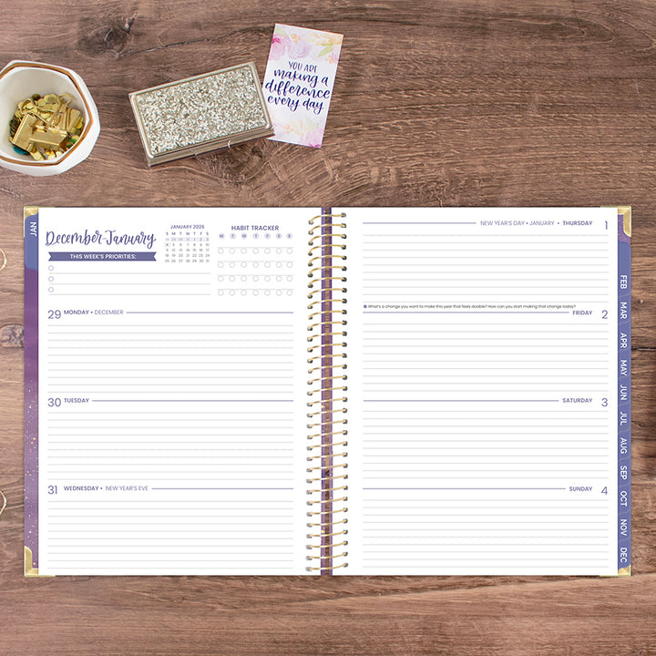 2026 Hard Cover Planner, 8.5" x 11", Good Things are Coming