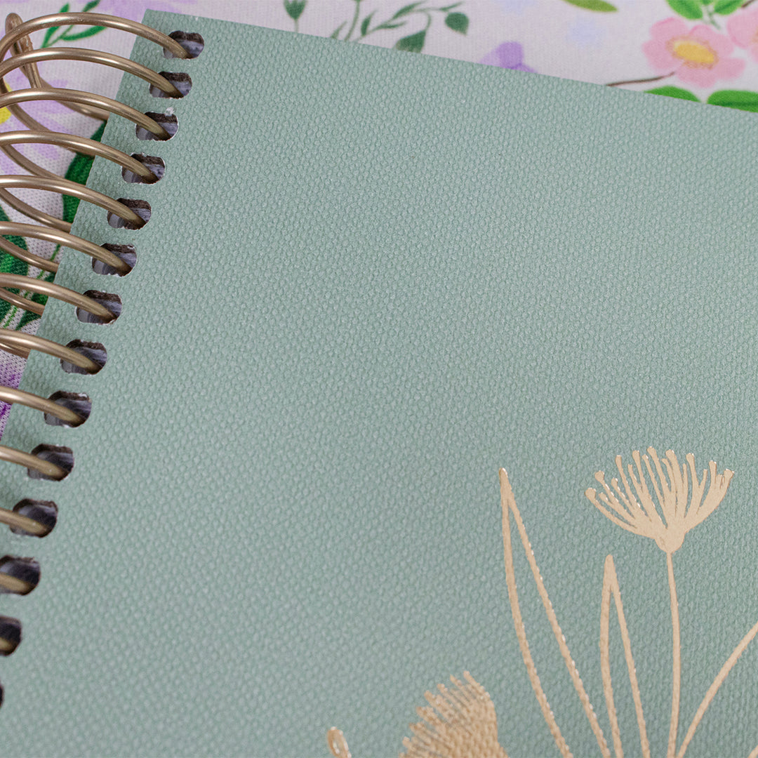 2026 Hard Cover Planner, 5.5" x 8.25", Linen, Green