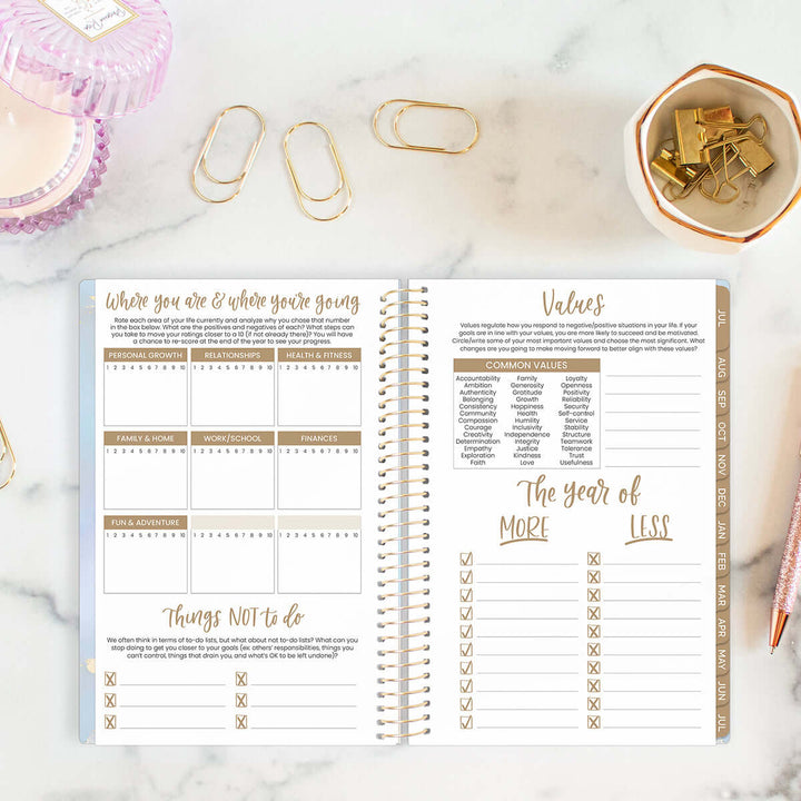 2025-26 Soft Cover Planner, 5.5" x 8.25", Iridescent Opal