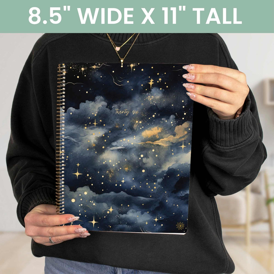 2026 Soft Cover Planner, 8.5" x 11", Midnight Sky