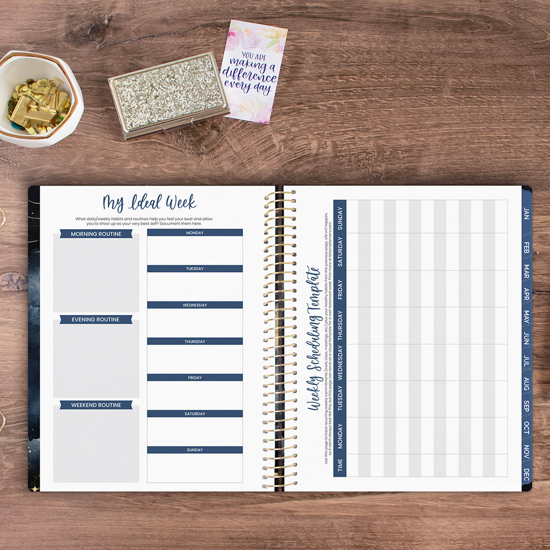 2026 Soft Cover Planner, 8.5" x 11", Midnight Sky