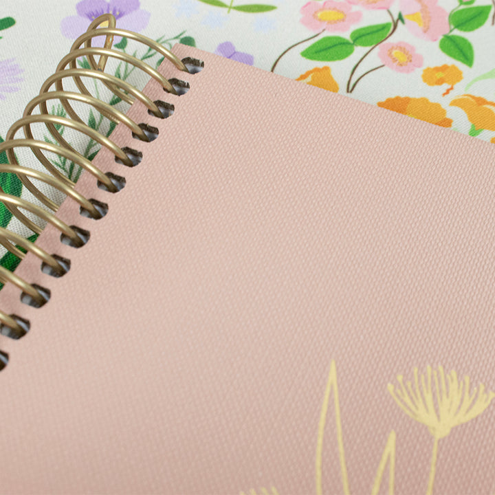 2026 Hard Cover Planner, 5.5" x 8.25", Linen, Pink
