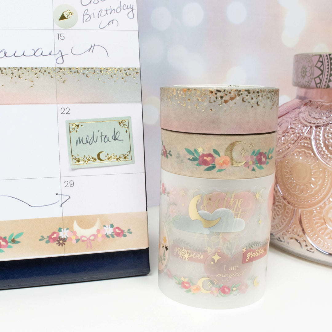 Washi & PET Tape Set, Boho Celestial - Simply Gilded x bloom
