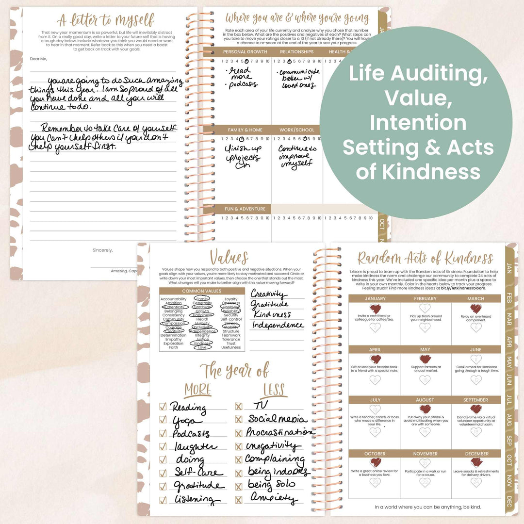 2026 Soft Cover Planner, 4" x 6", Tan Leopard