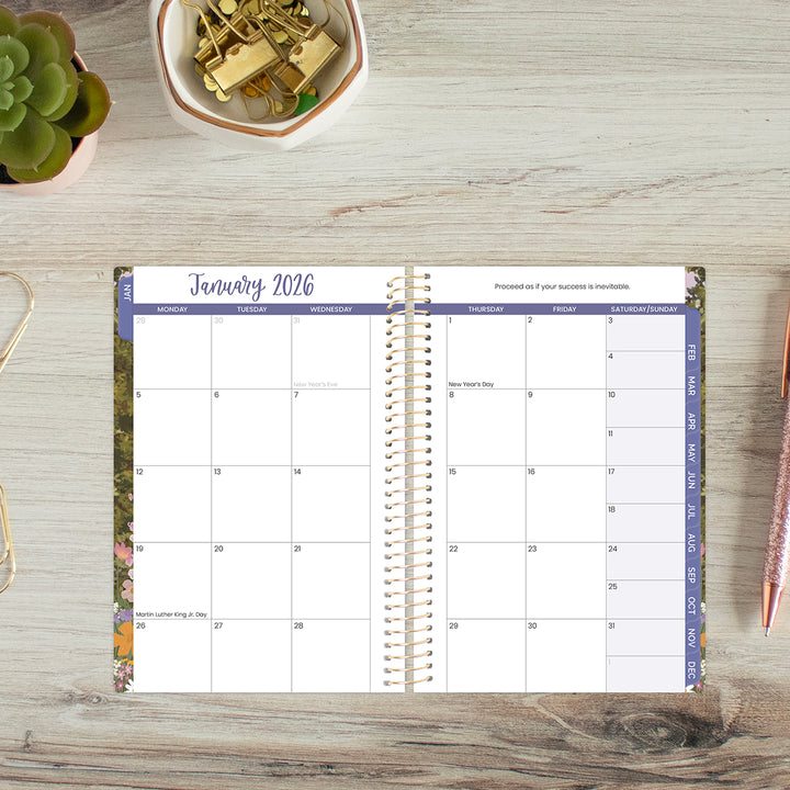 2026 Soft Cover Planner, 4" x 6", Wildflower Mountainside