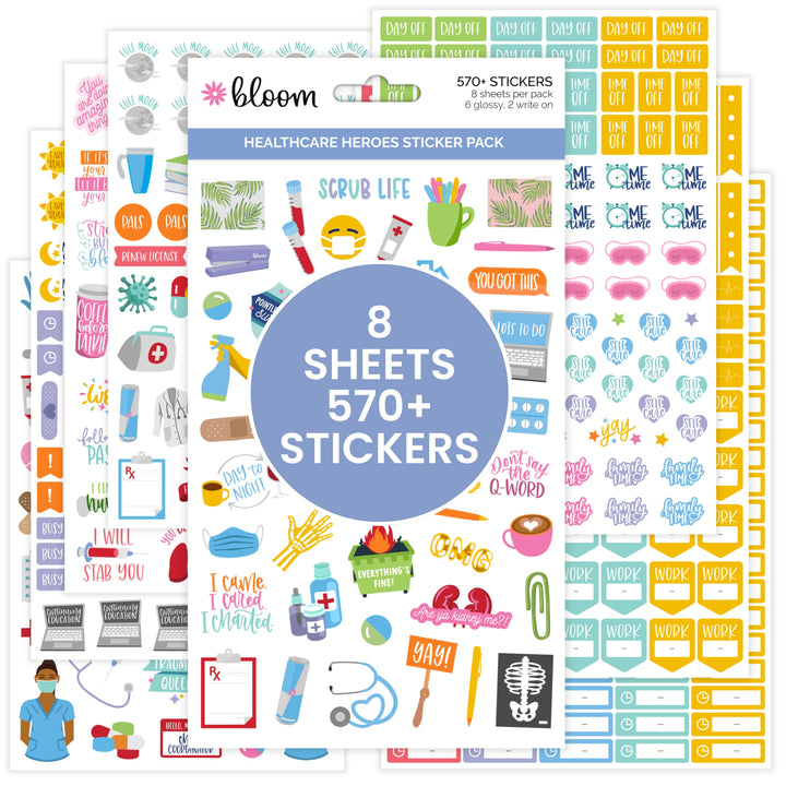 Planner Stickers, Healthcare Heroes Pack