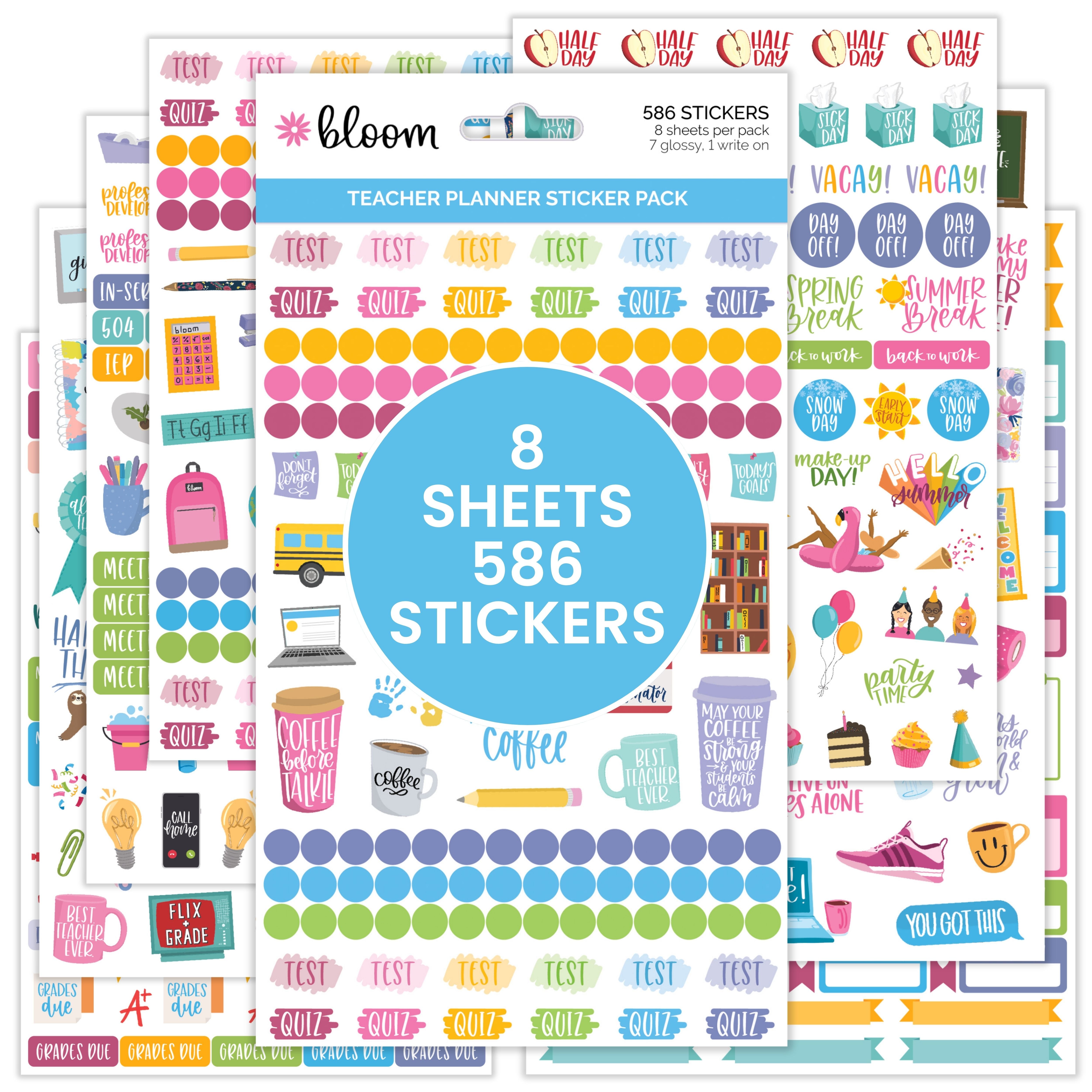 Life Planner Stickers Set. Monthly, Weekly & Daily Planner Stickers 20 Sheets of