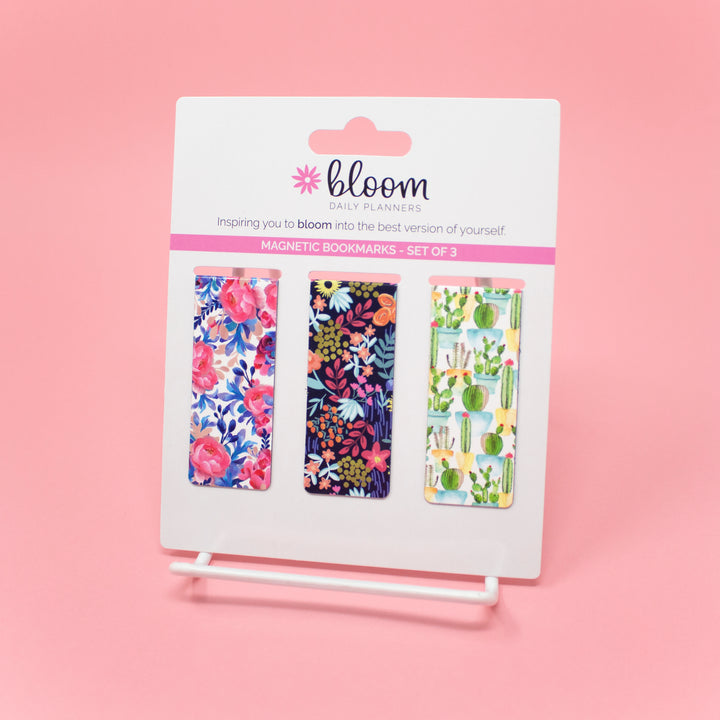 Magnetic Bookmarks, Botanical, Set of 3