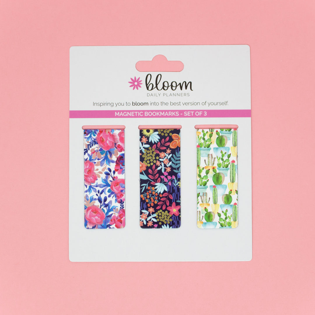 Magnetic Bookmarks, Botanical, Set of 3