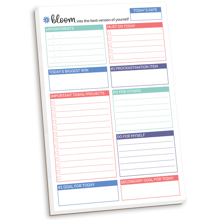 Planning Pad, 6" x 9", Double Sided Planning Pad, Teal