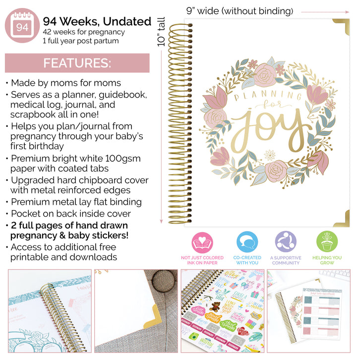 Pregnancy & Baby's First Year Planner & Calendar, Planning for Joy®