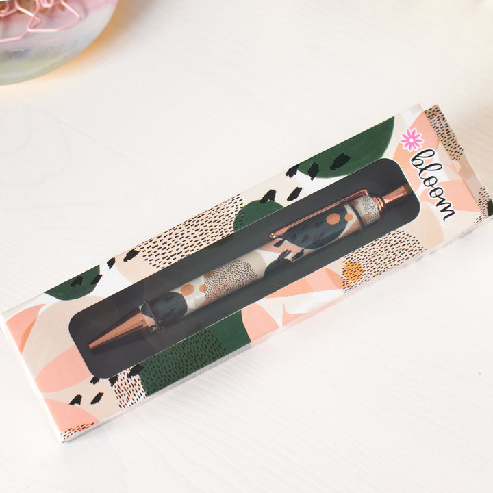 Planner Pen, Green Modern Abstract