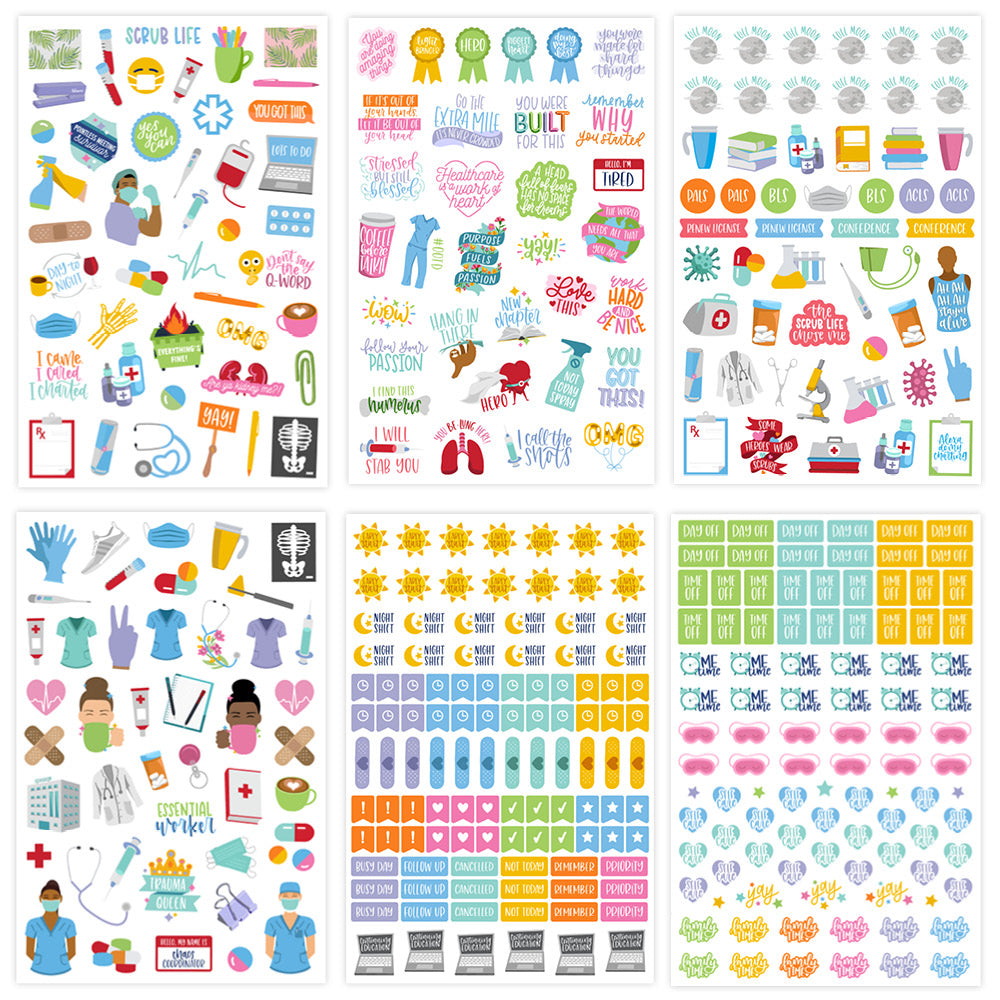 Planner Sticker Pack, Healthcare Heroes